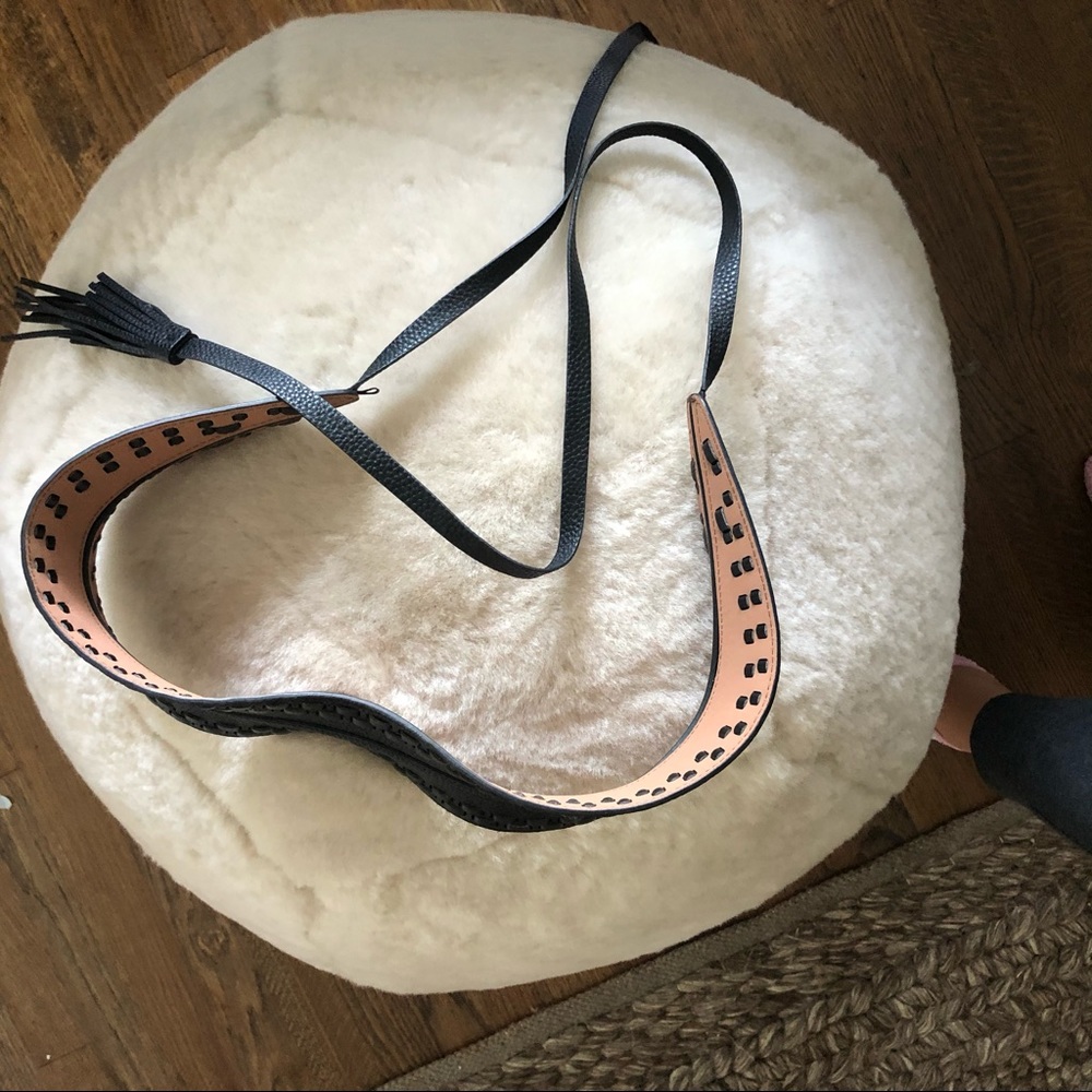 BCBG Faux Leather wrap around belt